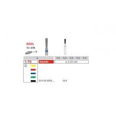 Diamantový brousek hruška 1,4mm, zrnitost extra hrubá (6 ks)
